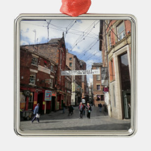 Mathew Street in Liverpool Metal Tree Decoration