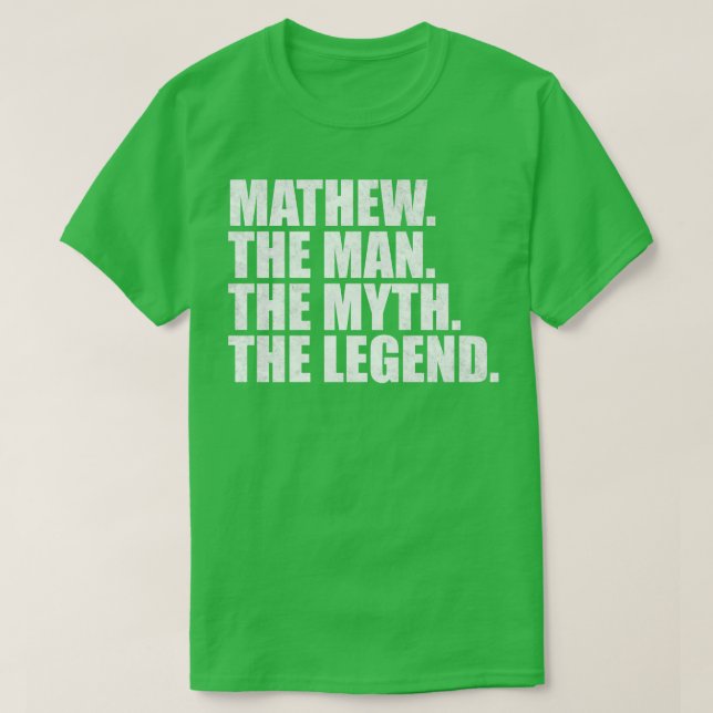 MathewMathew Name Mathew given name T-Shirt (Design Front)