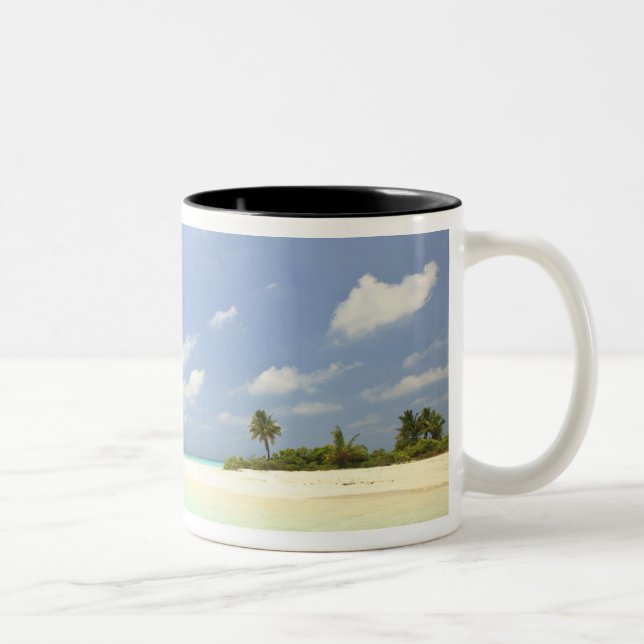 Mathidhoo Island, uninhabited, North Huvadhoo 3 Two-Tone Coffee Mug (Right)