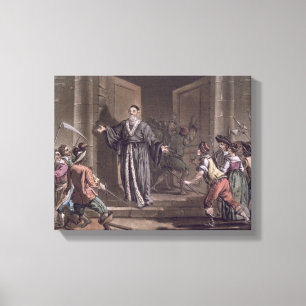 Mathieu Mole (1584-1656) harangued by the people, Canvas Print