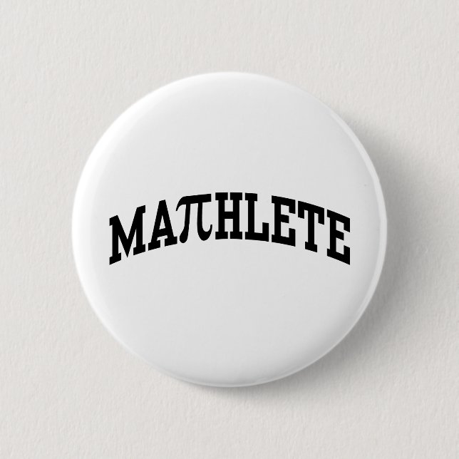 Mathlete 6 Cm Round Badge (Front)
