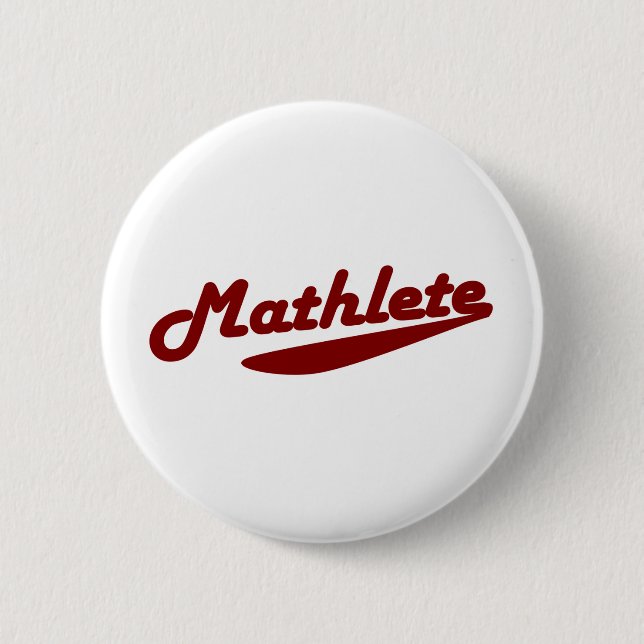 Mathlete 6 Cm Round Badge (Front)