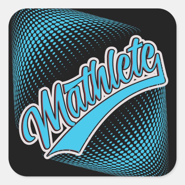 Mathlete   square sticker (Front)