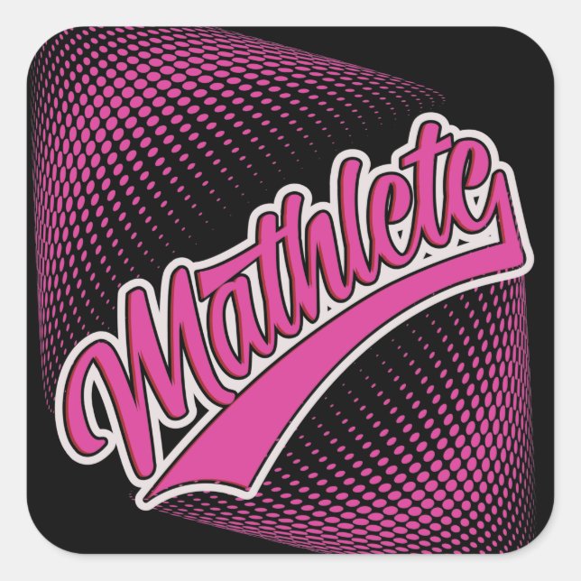 Mathlete   square sticker (Front)