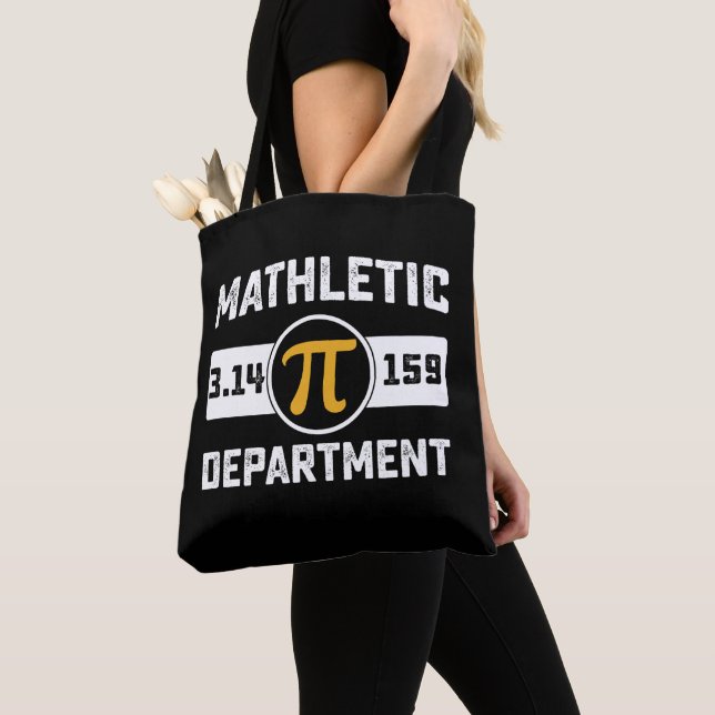 Mathletic Department Pi Day Math Vintage Tote Bag (Close Up)