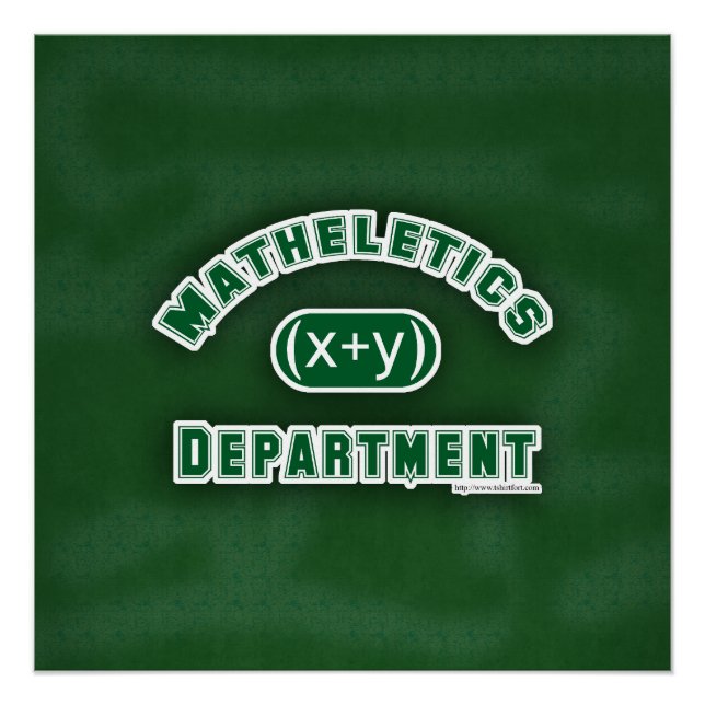 Mathletics Department Green Poster (Front)