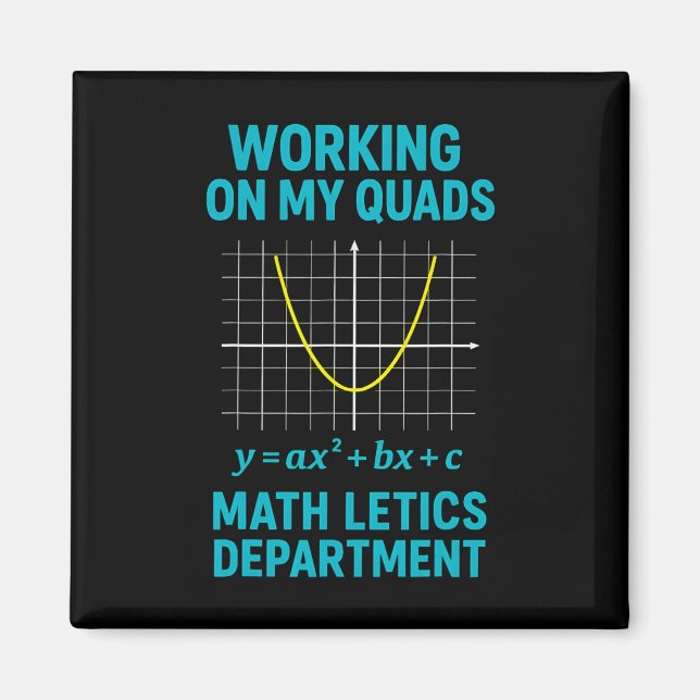 Mathletics Working On My Quads Algebra Math Teache Magnet (Front)