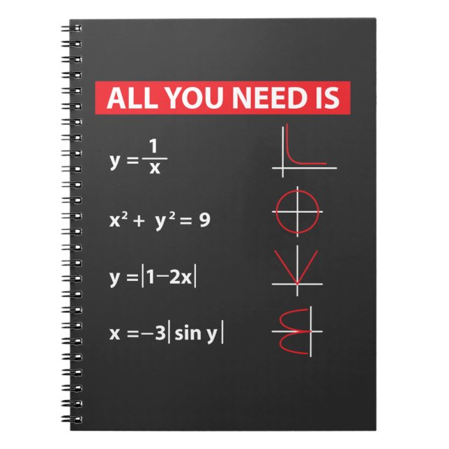 Maths Algebra Mathematics Teacher Gift Idea Notebook (Front)