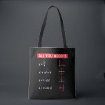 Maths Algebra Mathematics Teacher Gift Idea Tote Bag<br><div class="desc">All You Need Is Love Math. A nice Gift Idea for a mathematician Student and Math Teacher.</div>