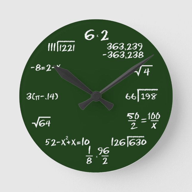 Maths and Physics Wall Clock (Front)