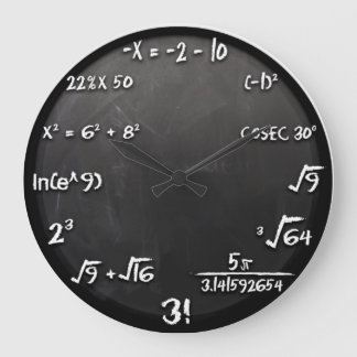 Maths Equation Clock (Black)