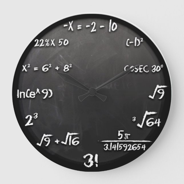 Maths Equation Clock (Black) (Front)