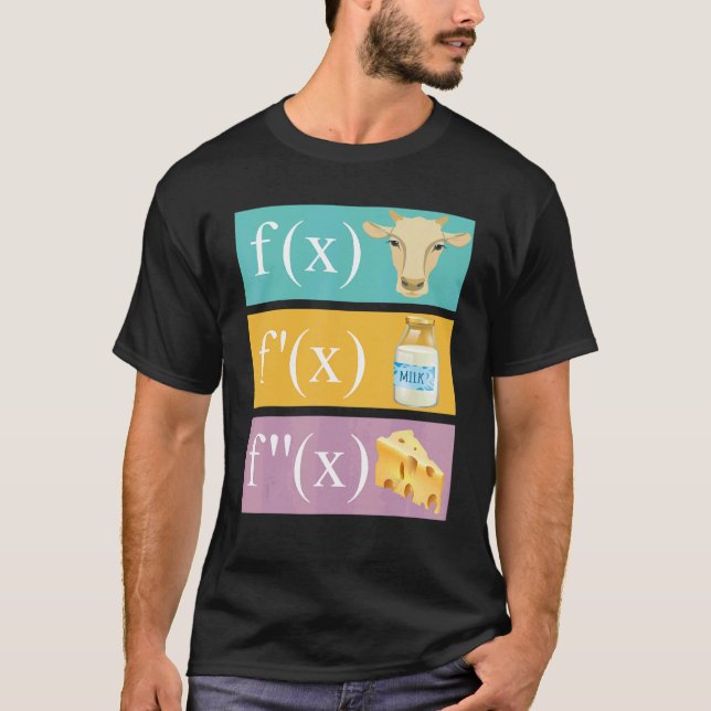 Maths Joke Diversion Of The Cow Milk Cheese Maths  T-Shirt (Front)