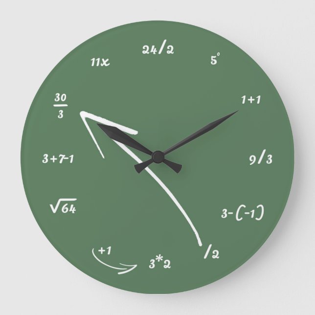 Maths Mathematical Equations Large Clock (Front)