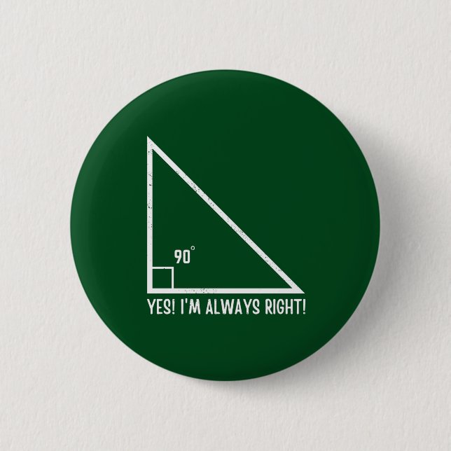 Maths / Mathematics Teacher Funny 6 Cm Round Badge (Front)