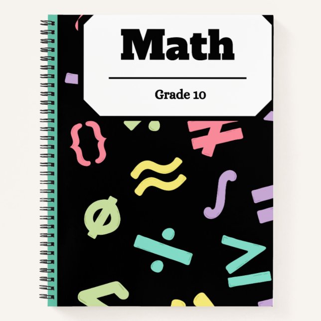 MATHS NOTEBOOK FOR GRADE 10 (Front)