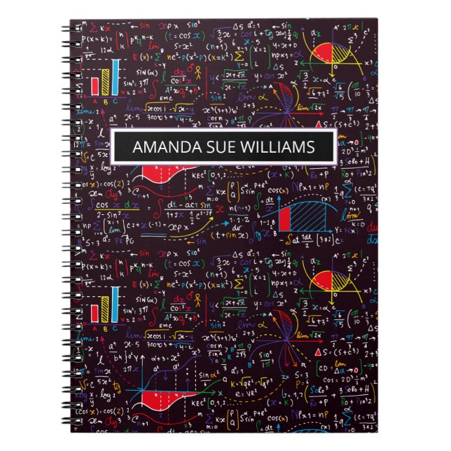 Maths / Physics Equation - Your Name /Monogram Notebook (Front)