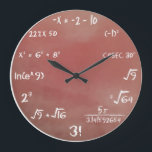 Maths Quiz Wall Clock<br><div class="desc">Brown colour. Geeky enough? (Also available in other colours)</div>