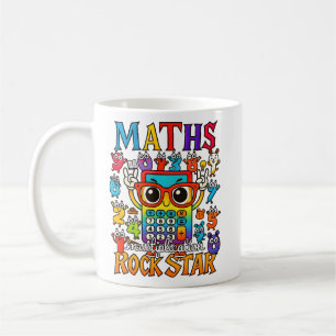 Maths Rockstar Cute Calculator Mug