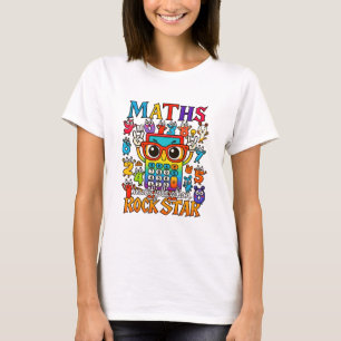 Maths Rockstar T Shirt for Teachers and Schools