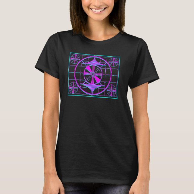 Mathware Geeky Tv Test Pattern Mathematics Math Pu T-Shirt (Front)