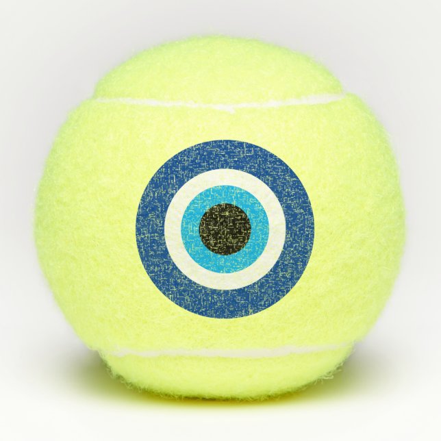 Mati Blue Evil Eye funny tennis ball gift (Front)