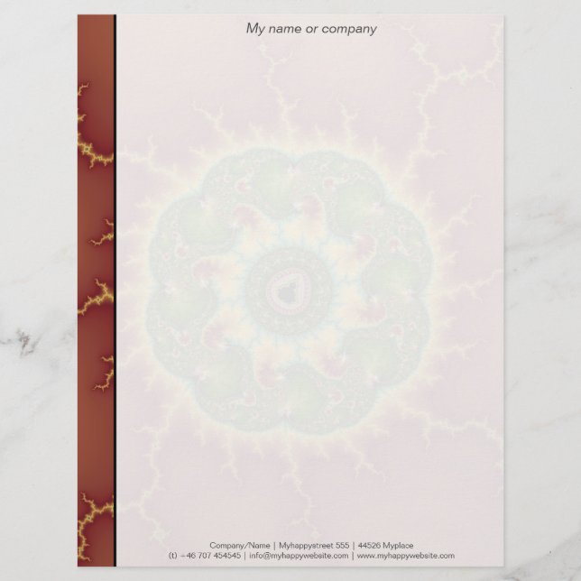 Matilda21a - Fractal Art Letterhead Template (Front)