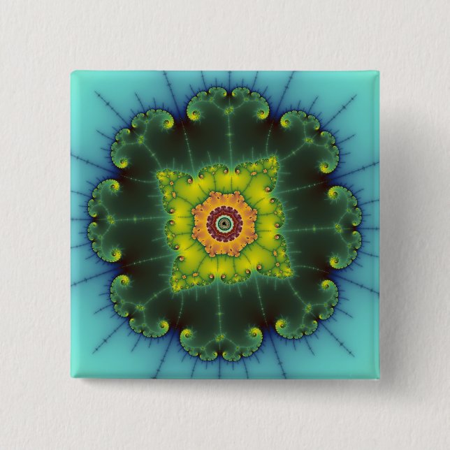 Matilda 1 - Fractal Art 15 Cm Square Badge (Front)