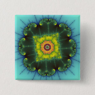 Matilda 1 - Fractal Art 15 Cm Square Badge