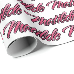 Matilde faded pink personalized gift paper