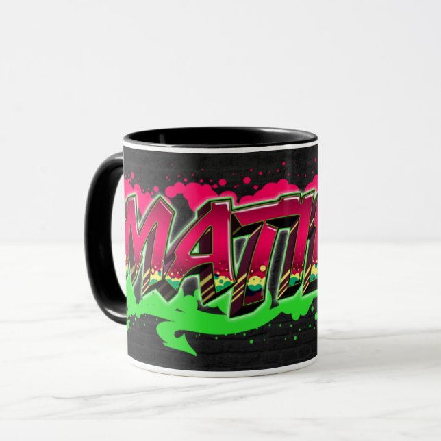 Matilde First Name Graffiti red green Tasse Mug (Front Left)