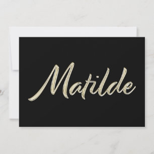 Matilde white gold Handwriting Card