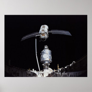 Mating Russian Zarya Module to Unity Module (ISS) Poster