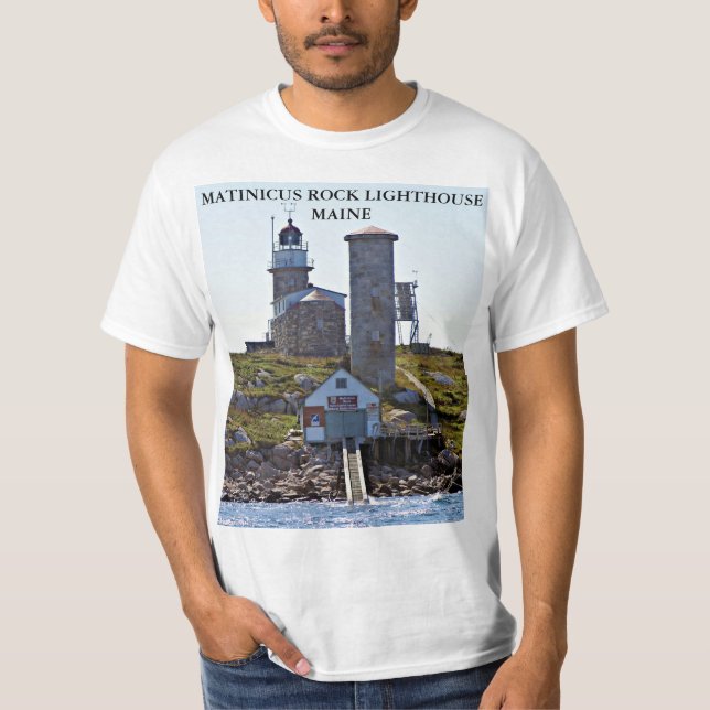 Matinicus Rock Lighthouse, Maine T-Shirt (Front)