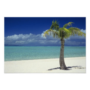 Matira Beach on the island of Bora Bora, Photo Print