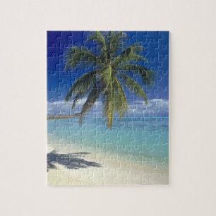 Matira Beach on the island of Bora Bora, Society Jigsaw Puzzle