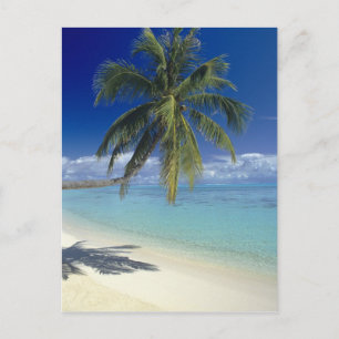 Matira Beach on the island of Bora Bora, Society Postcard