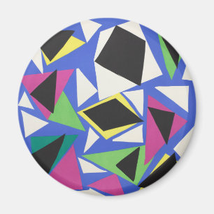 Matisse Abstract Geometric Blue Cut Out Art Magnet