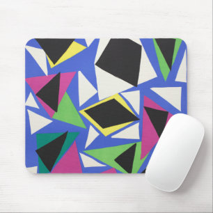 Matisse Abstract Geometric Blue Cut Out Art Mouse Mat