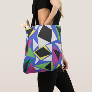 Matisse Abstract Geometric Blue Cut Out Art Tote Bag