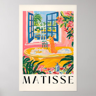 Matisse Art Print, Alpaca In Bathtub, Bathroom Dec Poster