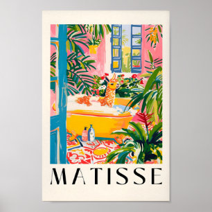 Matisse Art Print, Llama Art Print, Bathroom Decor