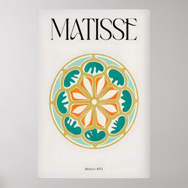 Matisse Art Print Rosace954 Rose Window Geometric (Front)