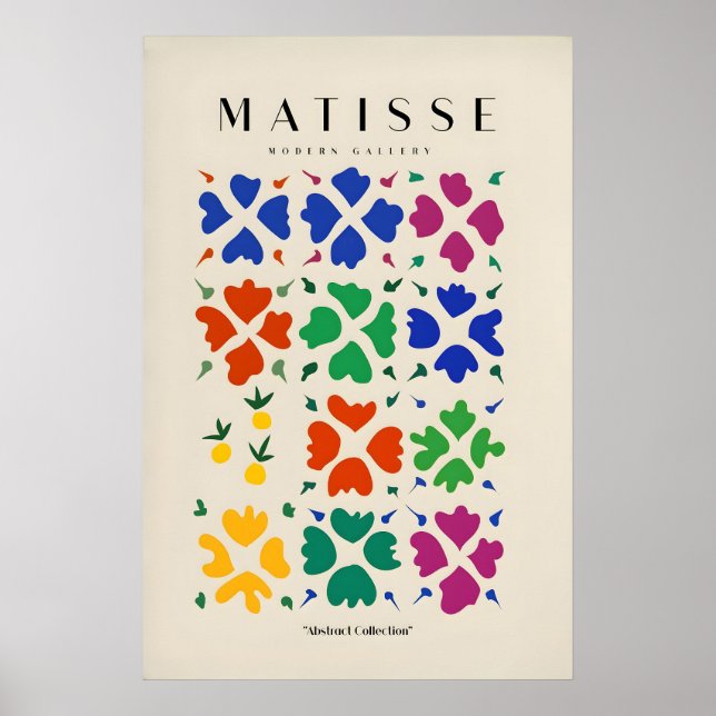 Matisse Art Prints - Abstract Floral Grid Poster (Front)