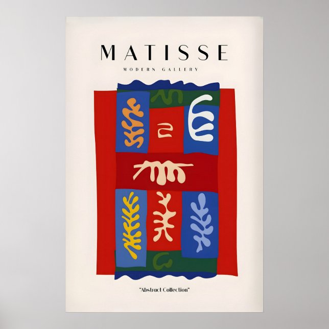 Matisse Art Prints - Blue Abstract Figure Yellow (Front)
