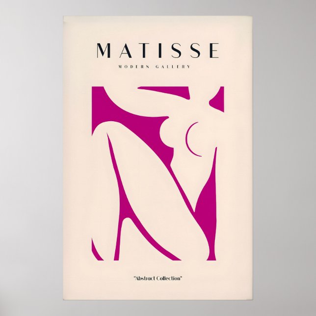 Matisse Art Prints - Pink Abstract Figure Art (Front)