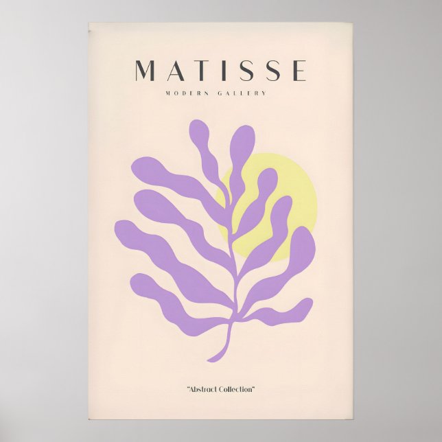 Matisse Art Prints - Purple Botanical Abstract (Front)
