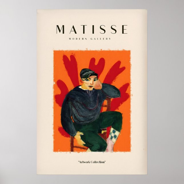 Matisse Art Prints - Seated Figure in Cap Poster (Front)