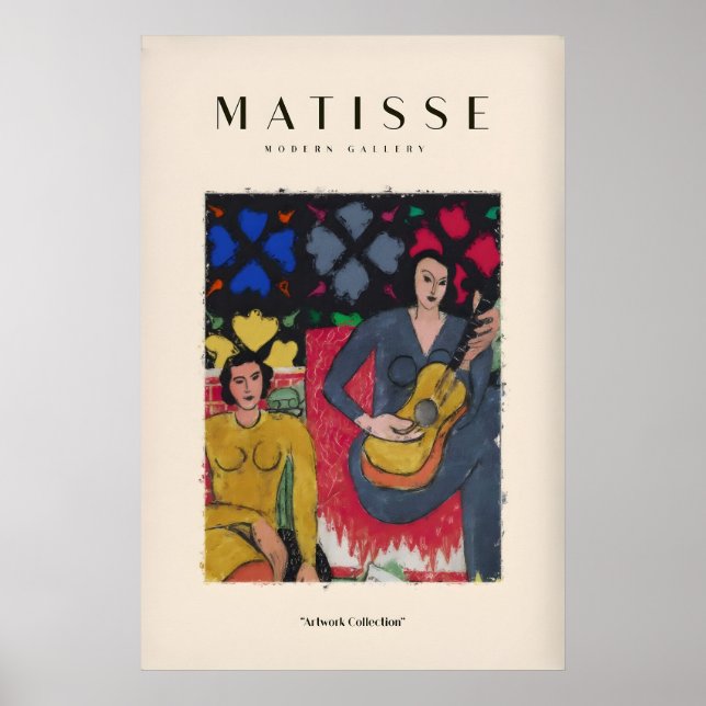 Matisse Art Prints - Two Women Guitar Interior (Front)