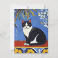 Matisse Black Cat Vintage Postcard 